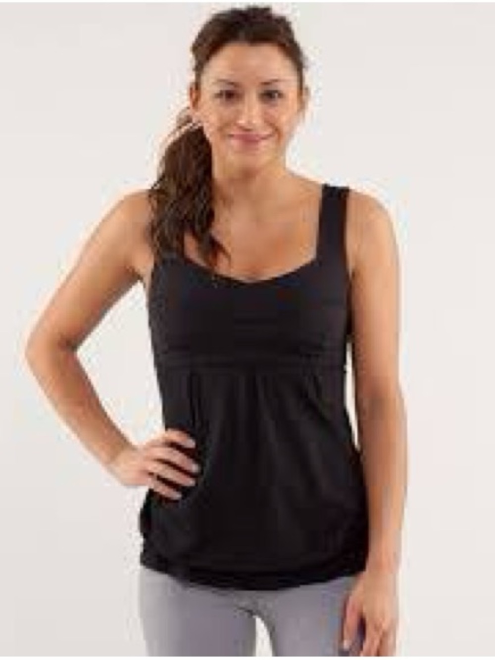 Lululemon
Run: Tame Me Tank in black.
Size 12